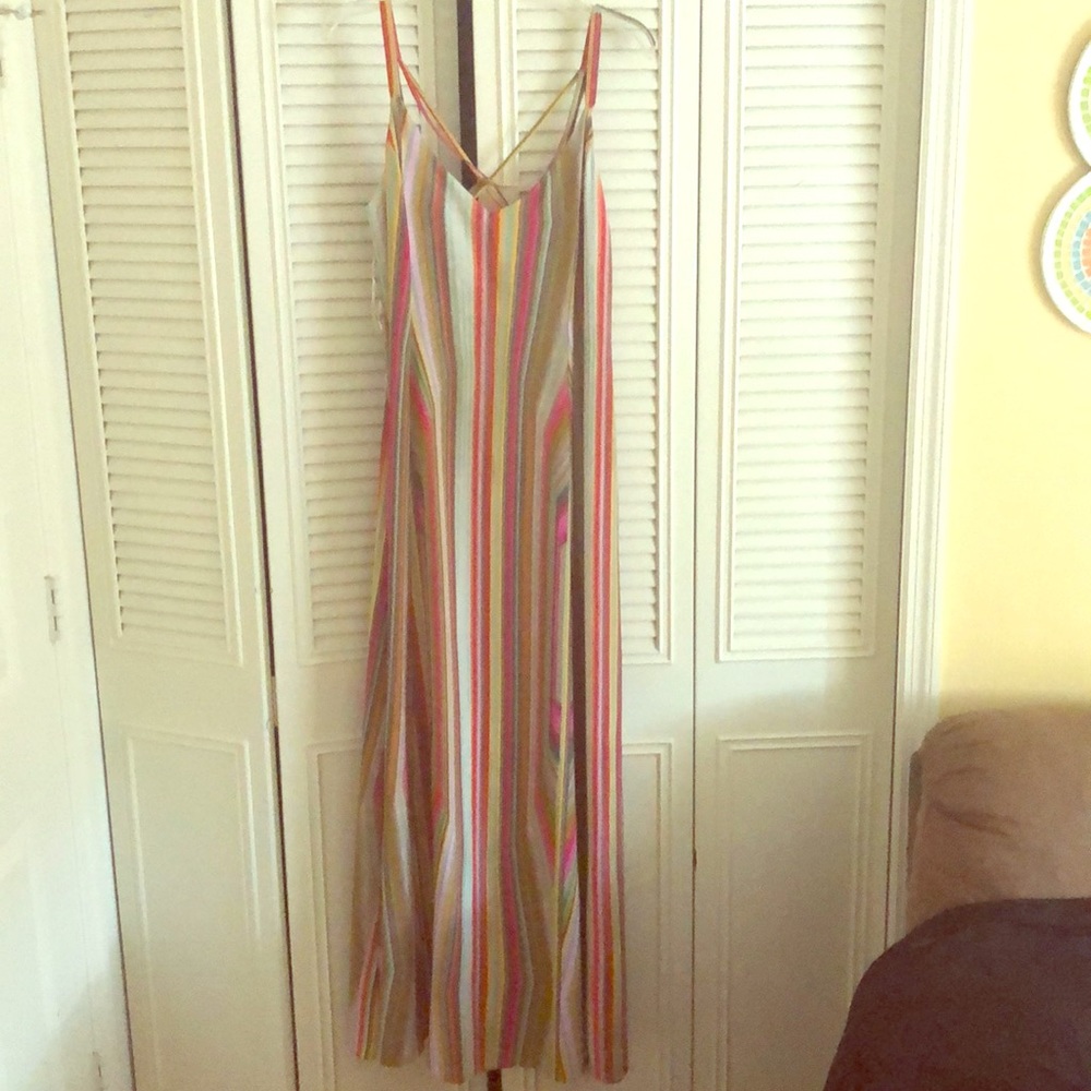 Long striped maxi dress